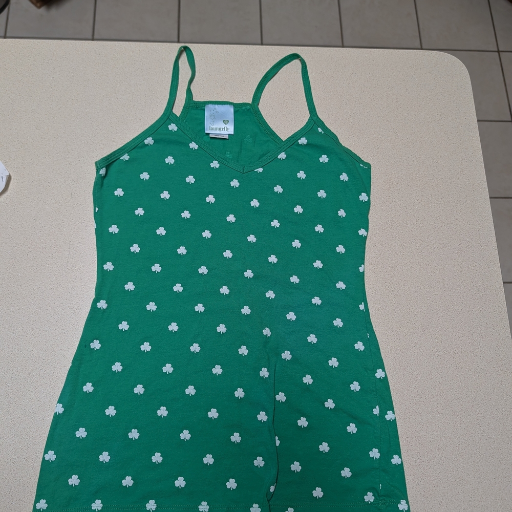 Loungefly Green Tank Top with White Clover Accents